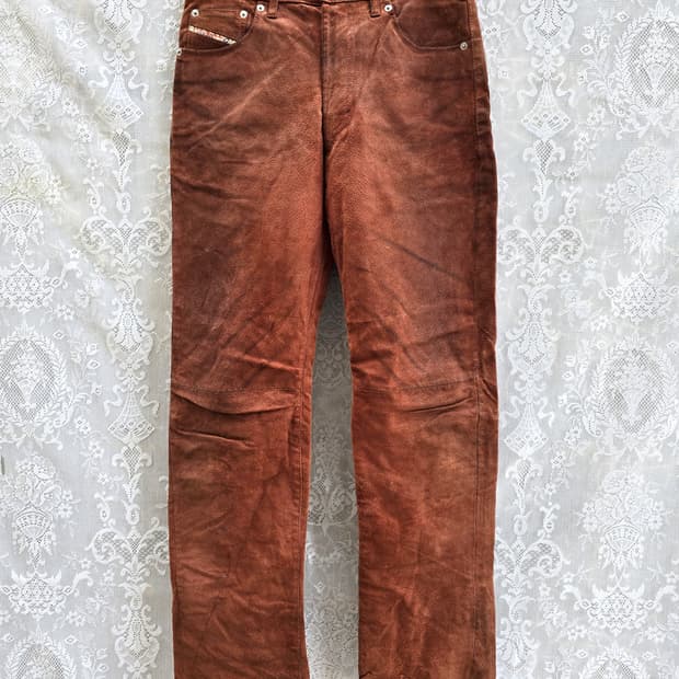 00s 디젤 가죽 팬츠