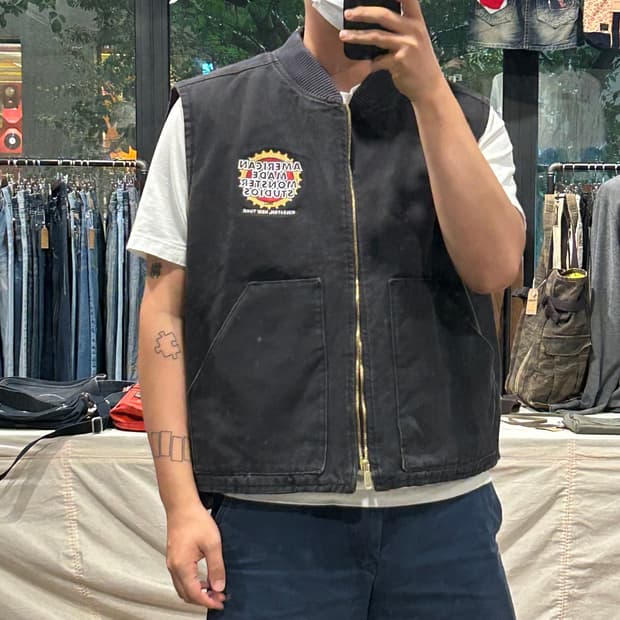XXL) NORTH END USA 워크웨어 덕 캔버스 베스트 자켓