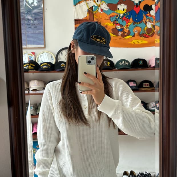 카멜 빈티지 캡