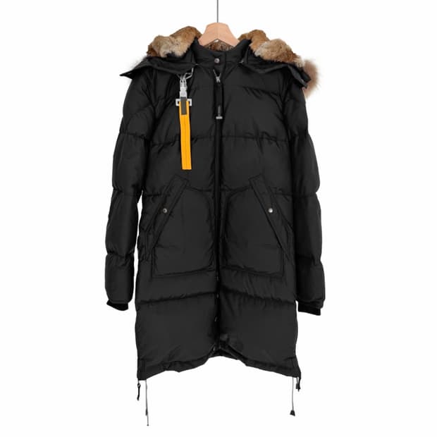 [M] 파라점퍼스 여성 롱 베어 마스터피스 퍼 후드 패딩 점퍼 블랙