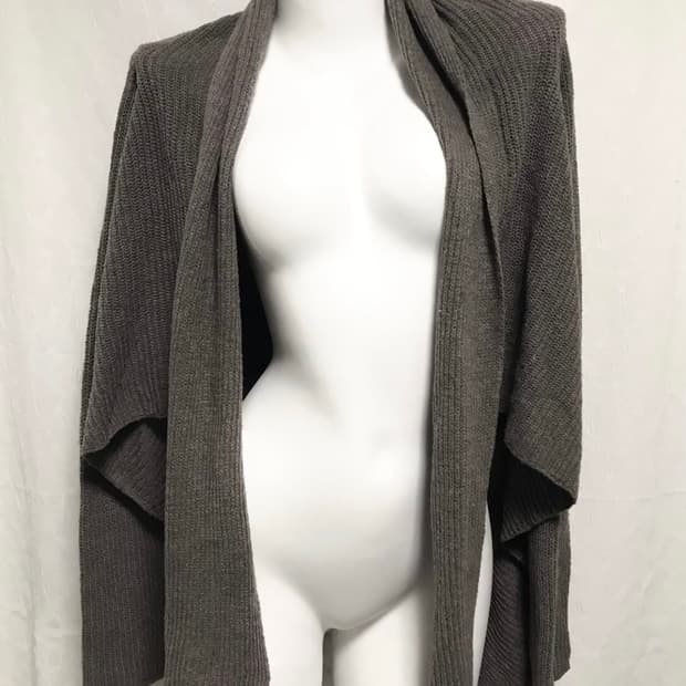 빈티지 아카이브 갸루 브라운 니트 숄 가디건