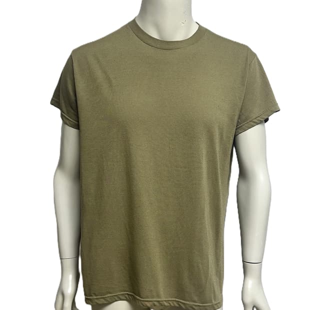 미군 카키색 라운드 반팔 티셔츠 (L) (11) (만원샵)