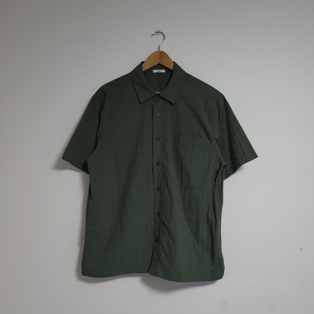 (M) JAJU 자주 반팔 셔츠 남방 그린