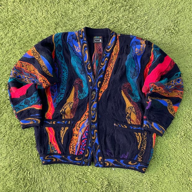 쿠지 케이블 니트 가디건