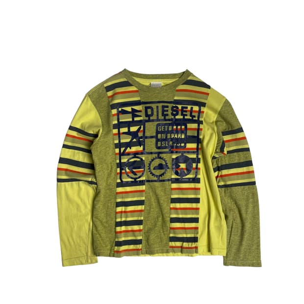 Diesel 스프라이프 엘로우 롱슬리브 