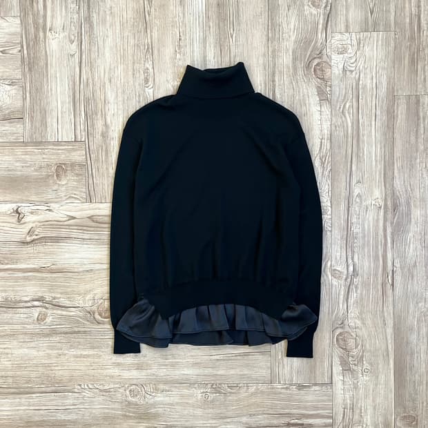 japan vtg 레이어드 블랙 터틀넥 