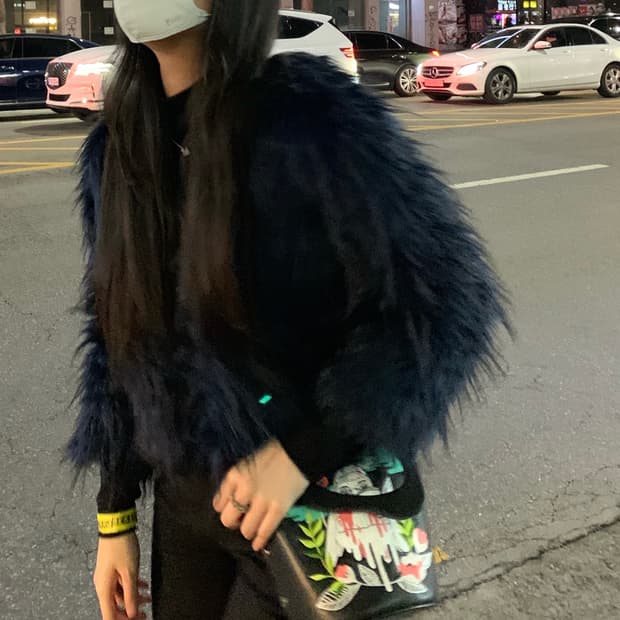 블루블랙 퍼자켓