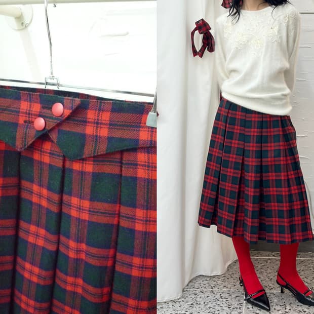 red scottish skirt
