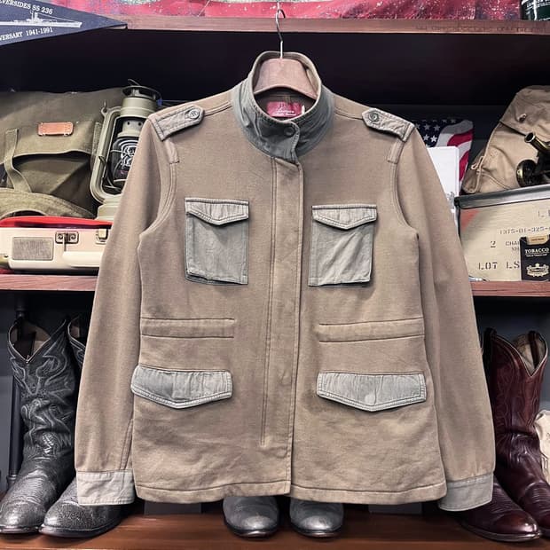 아비렉스 제팬 라인 빅 플래그 페넌트 로고 밀리터리 복각 자켓 N422