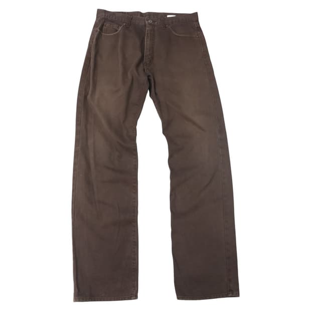빔즈 빈티지 브라운 피케 코튼 팬츠 