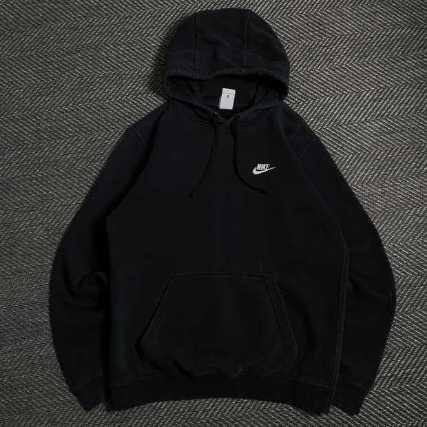 나이키 스우시로고 후드 티셔츠 블랙o 4785