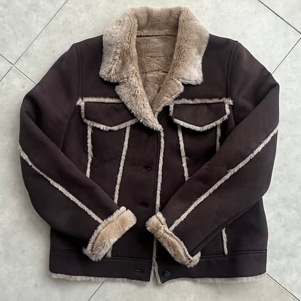 빈티지 스웨이드 트러커자켓