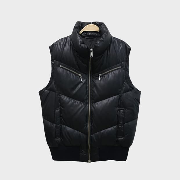 PAZZO DENIM STORE Black 패딩 조끼