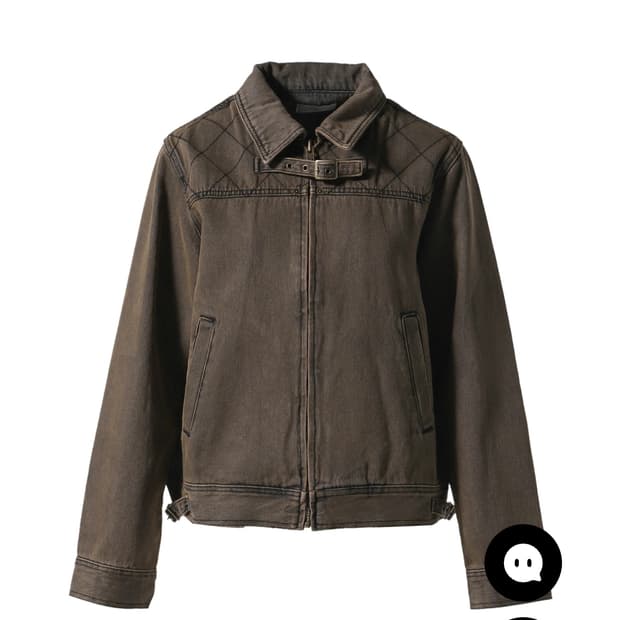 기준 Stitched Denim Jacket 데님 자켓 브라운