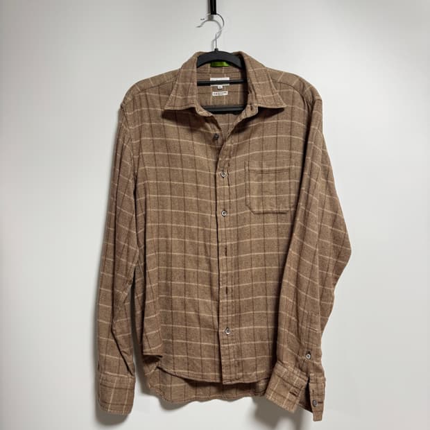 일본 Paul Smith 브라운 체크 셔츠 100-105