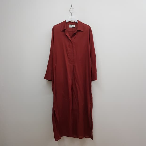 한섬 더캐시미어 루즈핏 셔츠형 롱 원피스 F사이즈