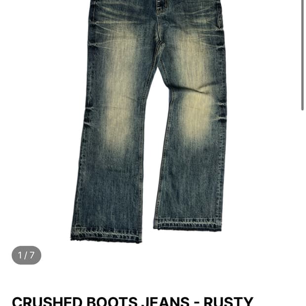 pacosply crushed boots jeans 