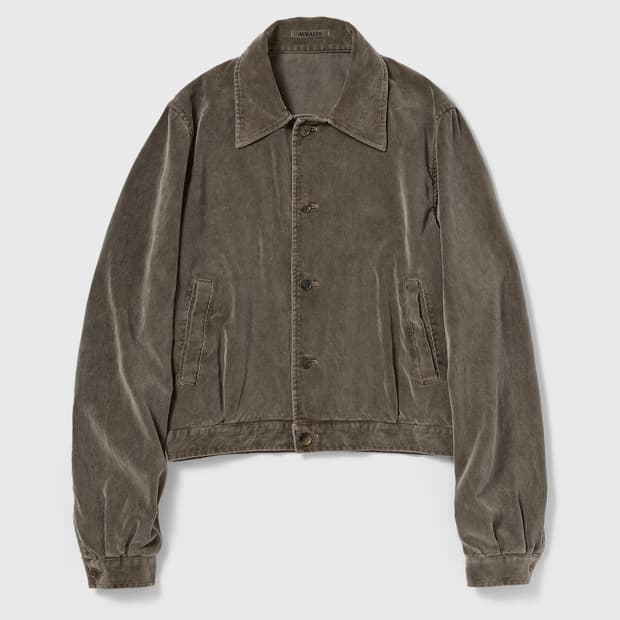 오라리 / 피그먼트 다잉 코듀로이 블루종 / 올리브 브라운 3