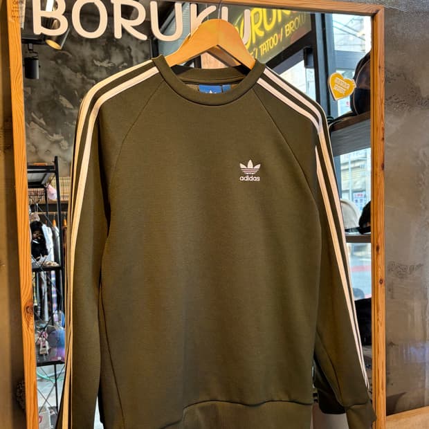 아디다스 맨투맨 카키 S