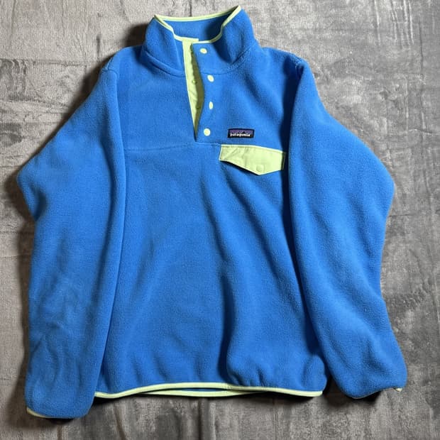 10s 파타고니아 신칠라 스냅-T 블루/라임