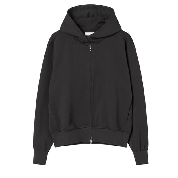 llud Wrap Hooded Zip up charcoal L
