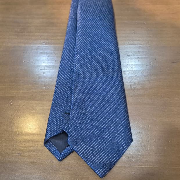 블루 스티치 텍스처 타이