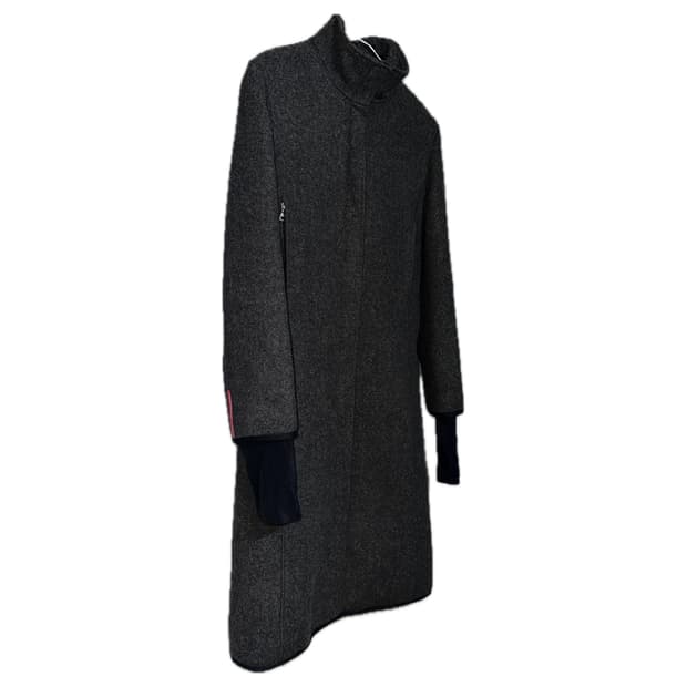 프라다 스포츠 울 코트