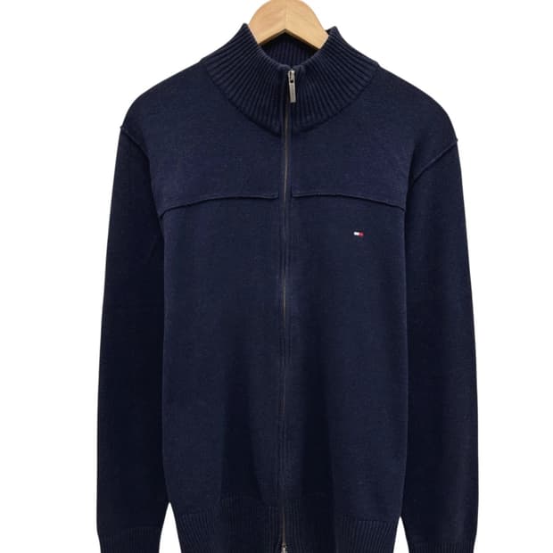 타미힐피거 니트집업 네이비 (XL) 