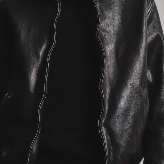 아트이프액츠 26ss 레더 스윙 자켓 블랙 XL