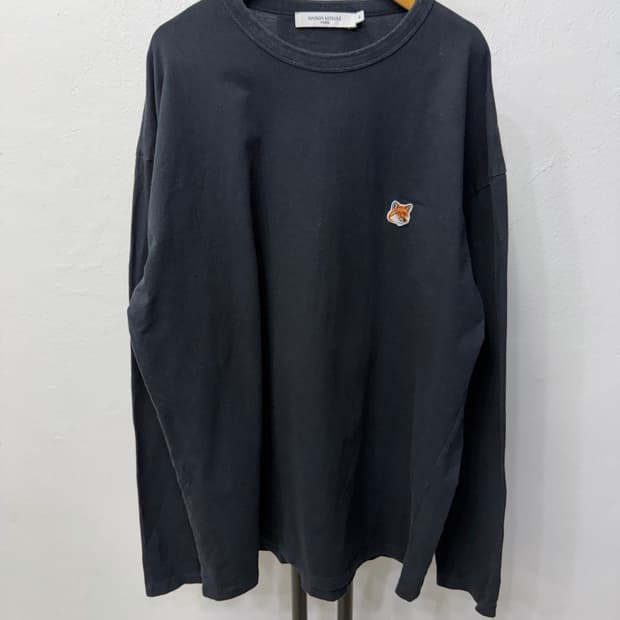 매장판정품) 메종키츠네 폭스 패치 롱슬리브 XL