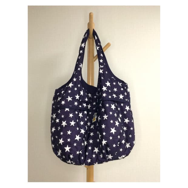 빈티지 별 무늬 패턴 네이비 딥퍼플 숄더백