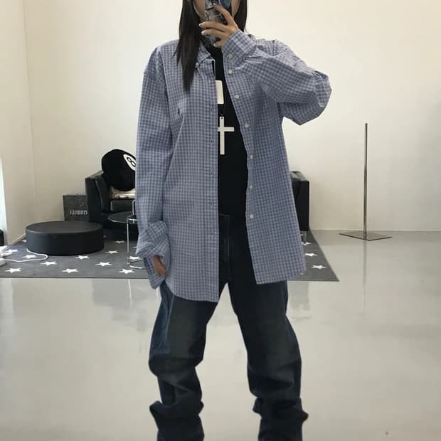 폴로 랄프로렌 스트라이프 블루 셔츠