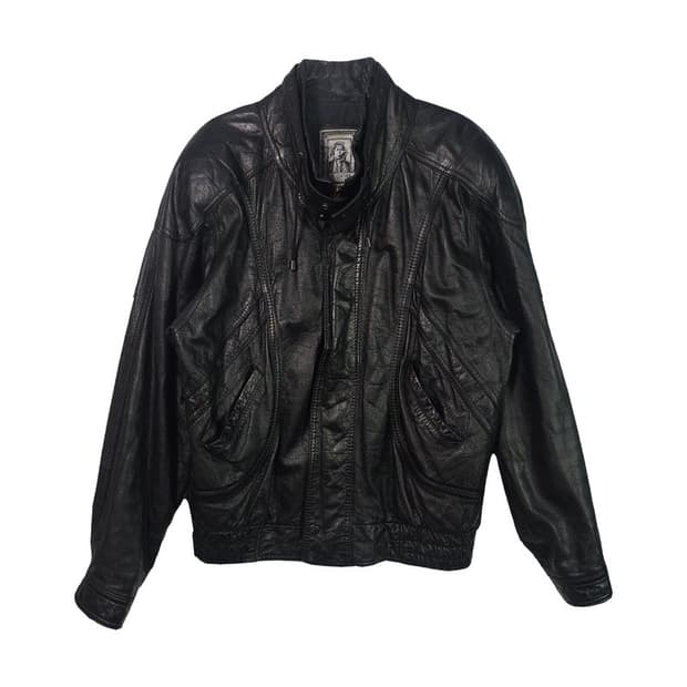 H.B. LEATHER 빈티지 소가죽 자켓 XL