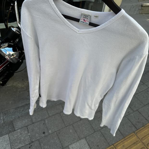 AVIREX 와플 롱슬리브 티셔츠