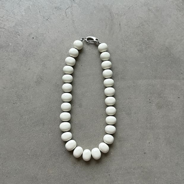 이알알 round beads bold necklace 새상품