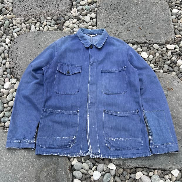 FADED VINTAGE WASHING FRENCH 프렌치데님워크자켓