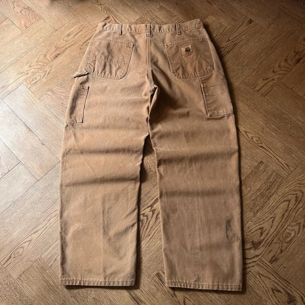 [36]칼하트 USA Made 빈티지 워싱 브라운 싱글니 카펜터 워크팬츠