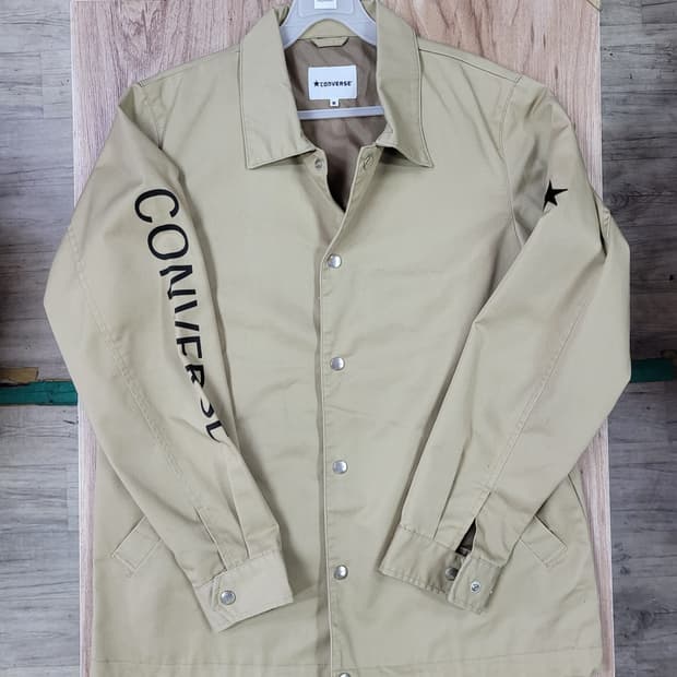 Converse 컨버스 코치 자켓 베이지