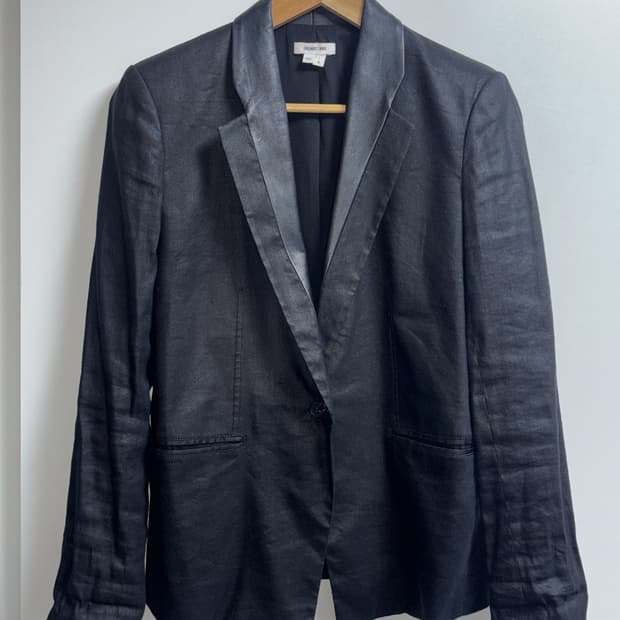 헬무트랭 레더카라 왁스코팅 블레이저 6사이즈