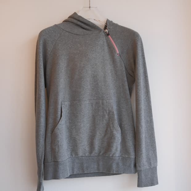 Asymmetric zipper hoodie 