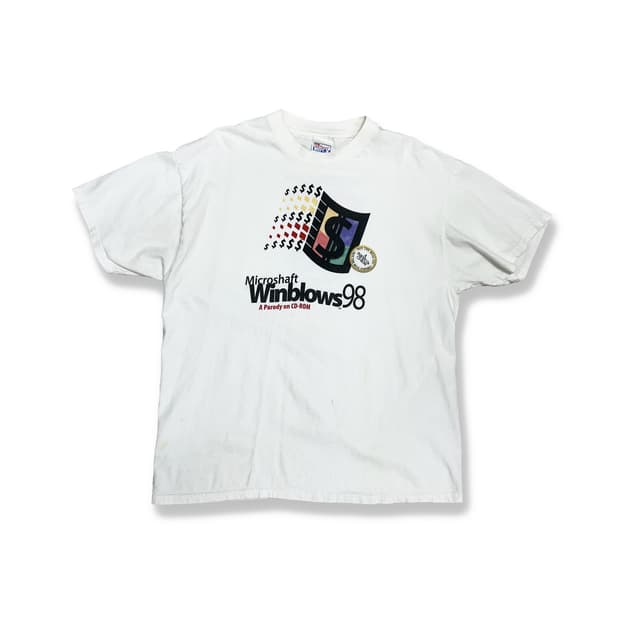 90’s vintage t shirts 마이크로 소프트 패러디 티셔츠