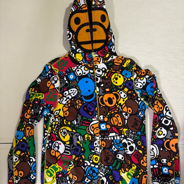 베이프 마일로 와글와글 후드집업 S