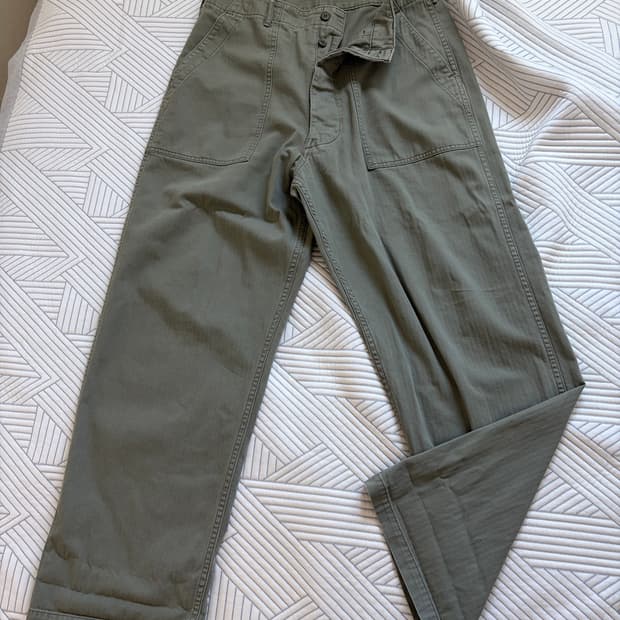 오어슬로우 헤링본 썸머퍼티그 팬츠 FATIGUE PANTS