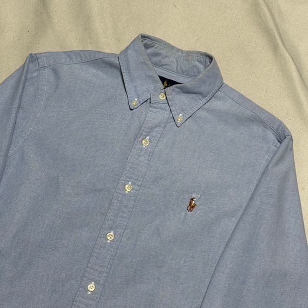 S 폴로 랄프로렌 스카이블루 옥스퍼드 셔츠 