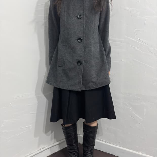 rustenburg gray button coat