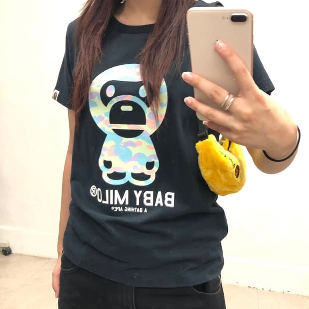 베이비 마일로 반팔 티셔츠 베이프 반팔 