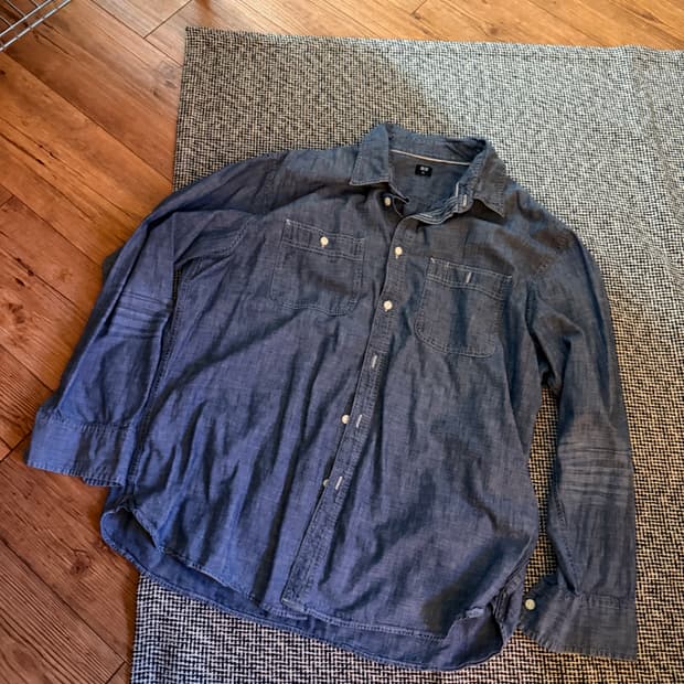 old uniqlo 샴브레이 워크 셔츠 3XL