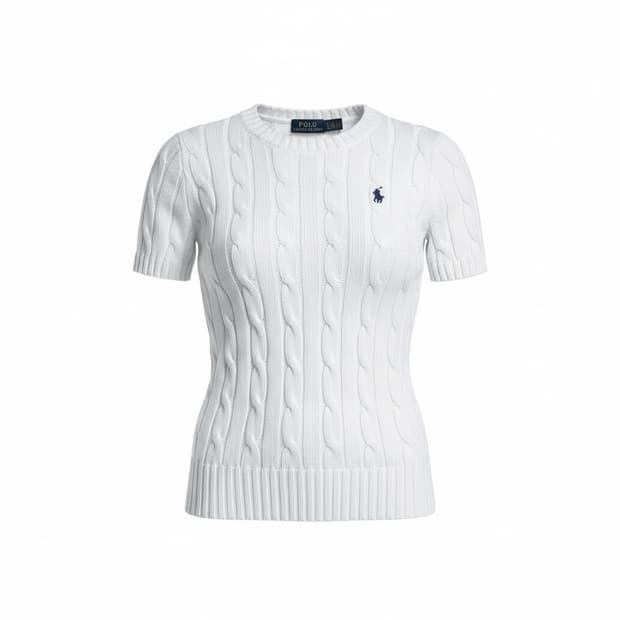 폴로 랄프로렌 케이블 니트 반팔 s