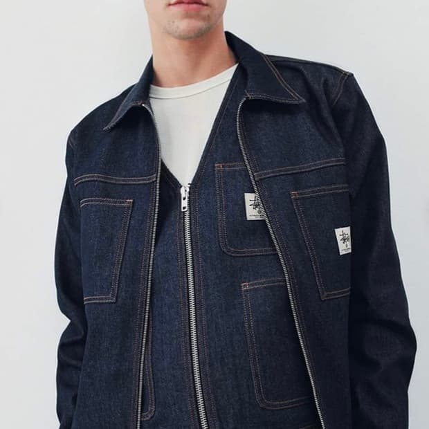 Stussy Denim Zip Up Work Shirts M