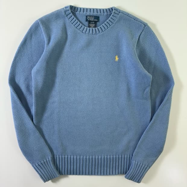 Polo  폴로 랄프로렌 자수 소라 코튼 니트  